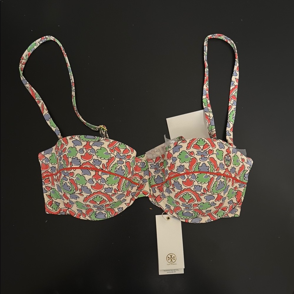 Tory Burch Floral Print Women's Bikini Top